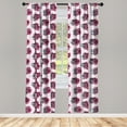 thumbnail image 3 of Pink Polka Dots Curtains 2 Panels Set, Digital Detailed Blooming Rose Petals, Window Drapes for Living Room Bedroom, 56"W X 63"L, Pink Dark Taupe Grey, by Ambesonne, 3 of 5