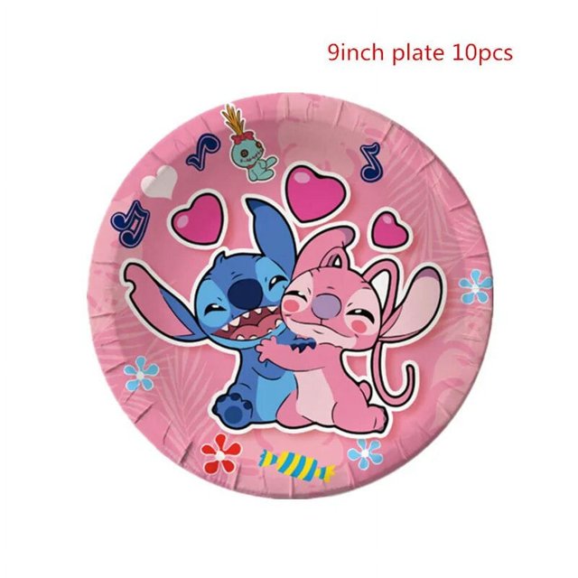 Conjunto de suministros para fiesta temática de Lilo y Stitch, cartel de feliz cumpleaños, decoración para pastel, globos 3D, Baby Shower, recuerdos de fiesta para niños y niñas