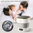 thumbnail image 6 of Trilenars 13L Portable Washer, With 3 Cleaning Modes, Mini Washing Machine- for Small Clothes, Underwear, Baby Clothe, Socks, Foldable Washing Machine, for Apartment&Home&Travel,Gray White, 6 of 7