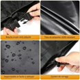 thumbnail image 4 of Funda para muebles de jardín 170x110x75cm Negro 420D Oxford Resistente al desgarro para anti-UV Impermeable con hebilla de bloqueo Diferentes tamaños Funda para muebles rectangular,, 4 of 5