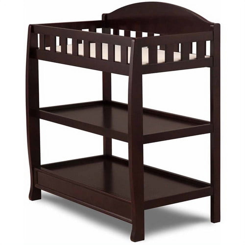 Delta Children Wilmington Changing Table with Pad, Dark Chocolate
