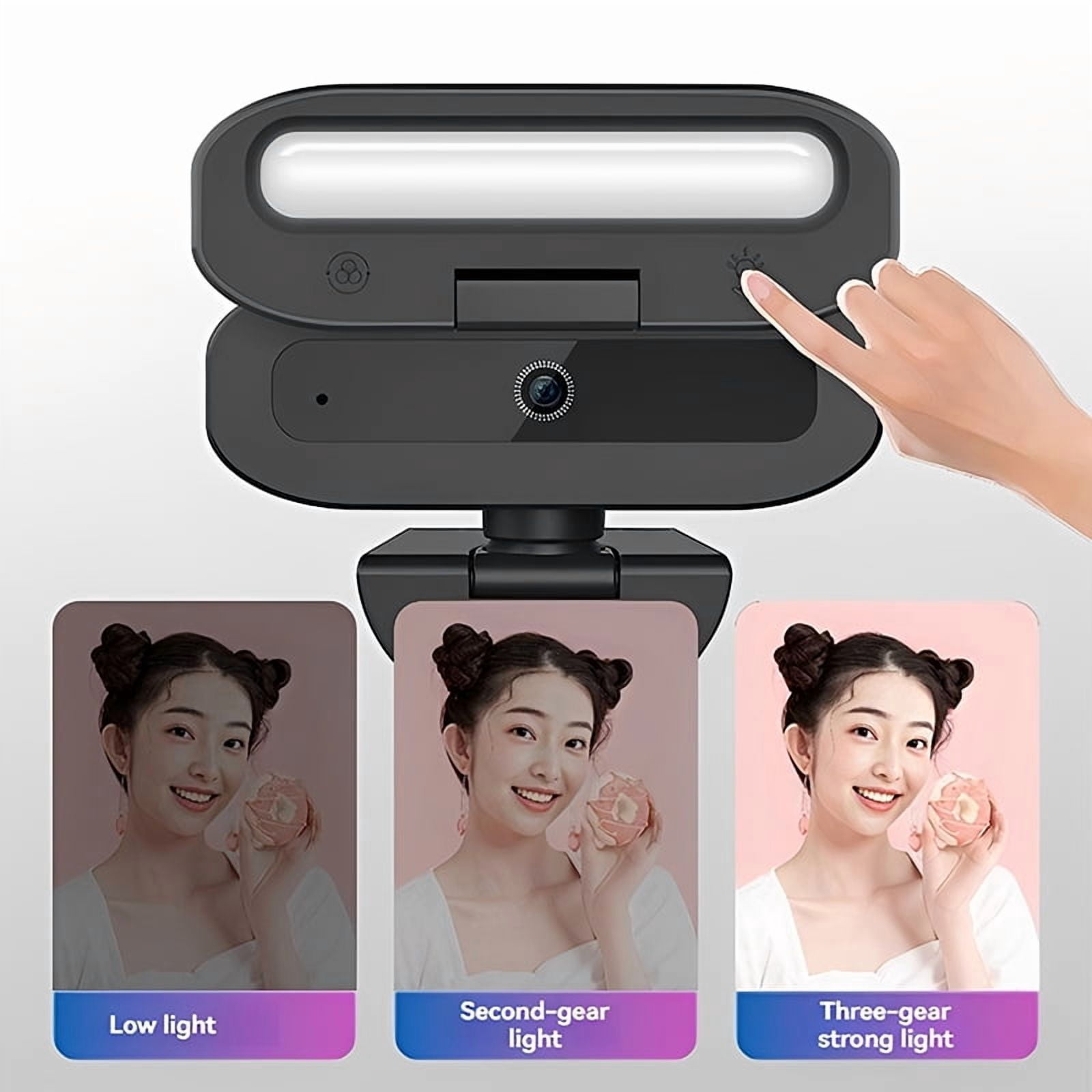 Upgraded Online Camera 2K 4K Full Shooting Privacy Shutter Webcam With Fill Light  Play Auto  Live Meeting Video Camera