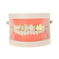 thumbnail image 2 of Unique Bargains 1 Set Fake Teeth Grills Fashion Arc Shape for Hip Hop Gift Gold Tone, 2 of 6