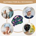 thumbnail image 2 of Flamingos Bouffant Caps with Button and Sweatband, Adjustable Scrub Caps hat for Women Men, 2 of 5