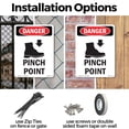 thumbnail image 3 of Foot Pinch Point OSHA Danger Aluminum Sign 10 Inch x 7 Inch - 10 Pack, 3 of 8