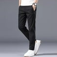 thumbnail image 5 of Mens Slim FIT Stretch Chino Trousers Casual Flat Front Flex Classic Full Pants, 5 of 11