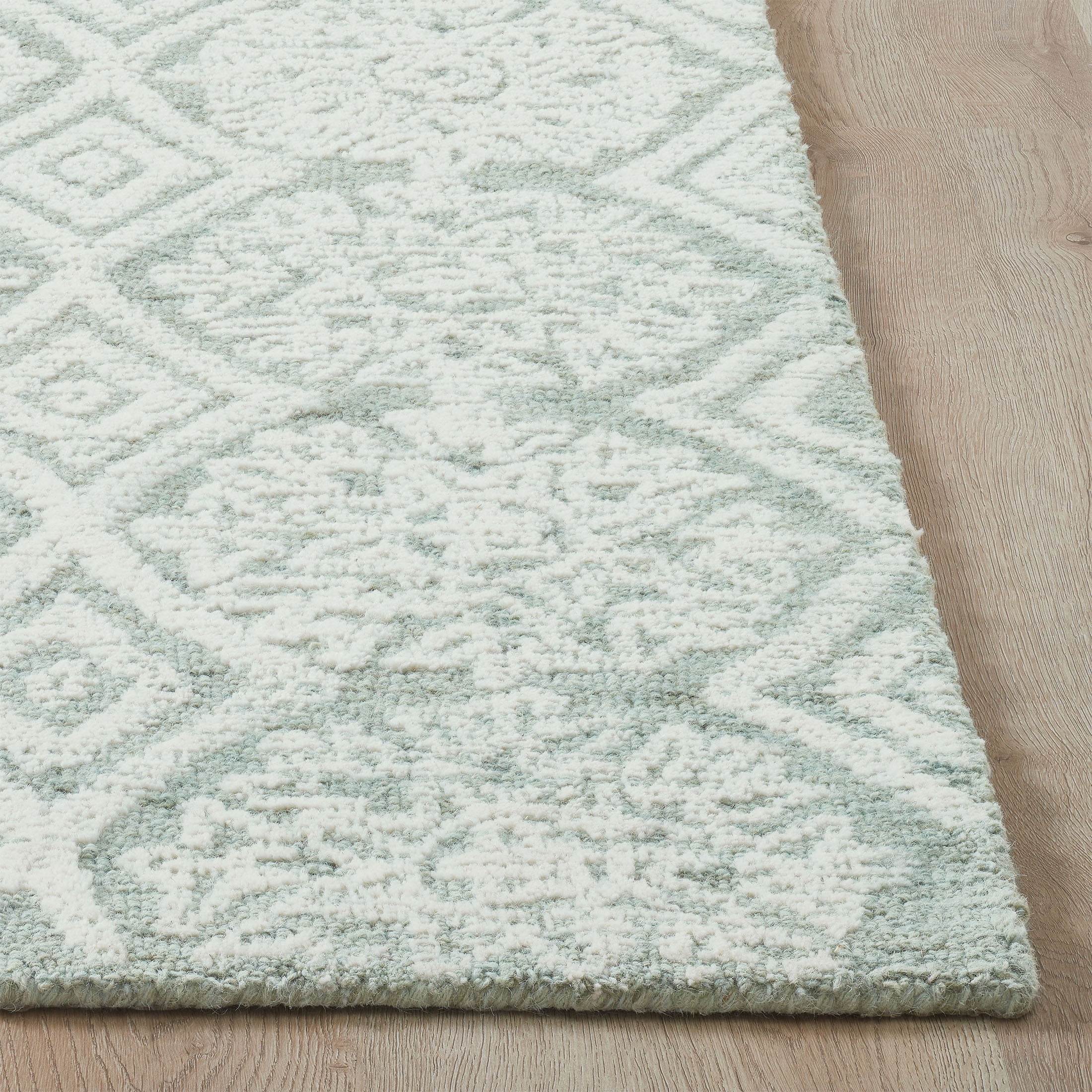 Better Homes & Gardens Suzani Muted Green Medallion Wool Better Homes & Gardens Suzani Muted Green Medallion Wool