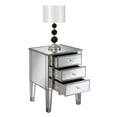 thumbnail image 3 of Home Square 3-Drawer Mirrored Glass End Table in Antique Silver - Set of 2, 3 of 5
