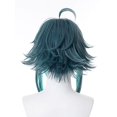 thumbnail image 4 of Pelucas de pelo de Cosplay mullidas con degradado azul con flequillo pelucas para Cosplay Xiao pelucas de anime pelucas de disfraz de Halloween azul/verde -, 4 of 5