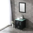 thumbnail image 3 of Walcut 24'' Black Wood Bathroom Vanity Cabinet Tempered Glass Countertop Ceramic Sink w/ Mirror Shape 4, 3 of 3