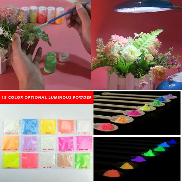 Fiudx Arena Luminosa, Arena Decorativa Fluorescente, Arena Vibrante con Luz, para Acuario, Camino de Jardín, Decoración Romántica, Multiusos para Manualidades y Botellas de Deseos, Paquete de 10 G