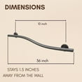 thumbnail image 4 of Wave Grab Bar for Bathroom Shower Toilet Steps Home/304 Stainless Steel/Oil Rubbed Bronze/Right/ 36", 4 of 14