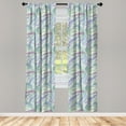 thumbnail image 3 of Ambesonne Hawaii Curtains, Abstract Tropic Leaves, Pair of 28"x95", Multicolor, 3 of 5