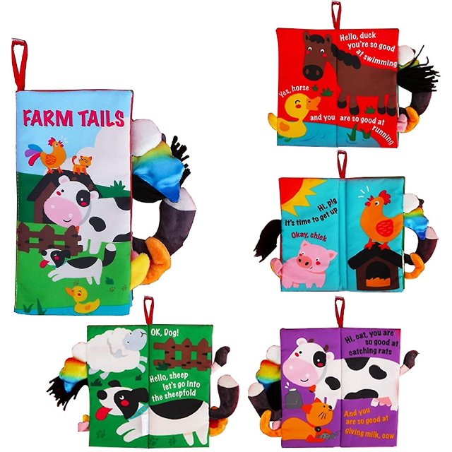 Baby Books Toys Touch And Feel Crinkle Cloth Books