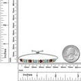 thumbnail image 7 of Gem Stone King 925 Silver and 10K Yellow Gold Red Rhodolite Garnet and Blue Zircon Bracelet for Women | 3.48 Cttw | Gemstone January Birthstone | Round 4MM | Adjustable up to 9 inch, 7 of 7