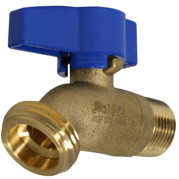 1 Pcs XFITTING 1/2 in MPT x 3/4 in GHT Hose Bibbs, 1/4 Turn in, 5-1-1=1XX