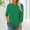 Green, variant on TAGOLD Womens Sweater Tops,Casual Plus Size Fall Tops Blouse for Womens,Women's Fashion Printed T-shirt 3/4 Sleeves Blouse Round Neck Casual Top Green XXL