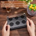 thumbnail image 3 of 6 Shot Glass Tray Holder Glasses Serving Tray Acrylic Wine Glasses Organizer Rack for Family Party Bar Pub Black (4.6×6.7×2 inch) Inner Diameter: 3.8 cm, 3 of 9
