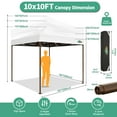 thumbnail image 6 of SANOPY 10x10 Heavy Duty Pop Up Canopy Tent with 4 Sidewalls, Commercial Instant Waterproof Canopy Tent, UV 50+, Upgraded Thickened Hexagonal Legs, White, 6 of 7