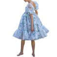 thumbnail image 4 of SAYOO Vestido de Mujer, Cuello Cuadrado con Volantes de Verano, Manga Corta abullonada, de una Pieza SAYOO  Moda, 4 of 9