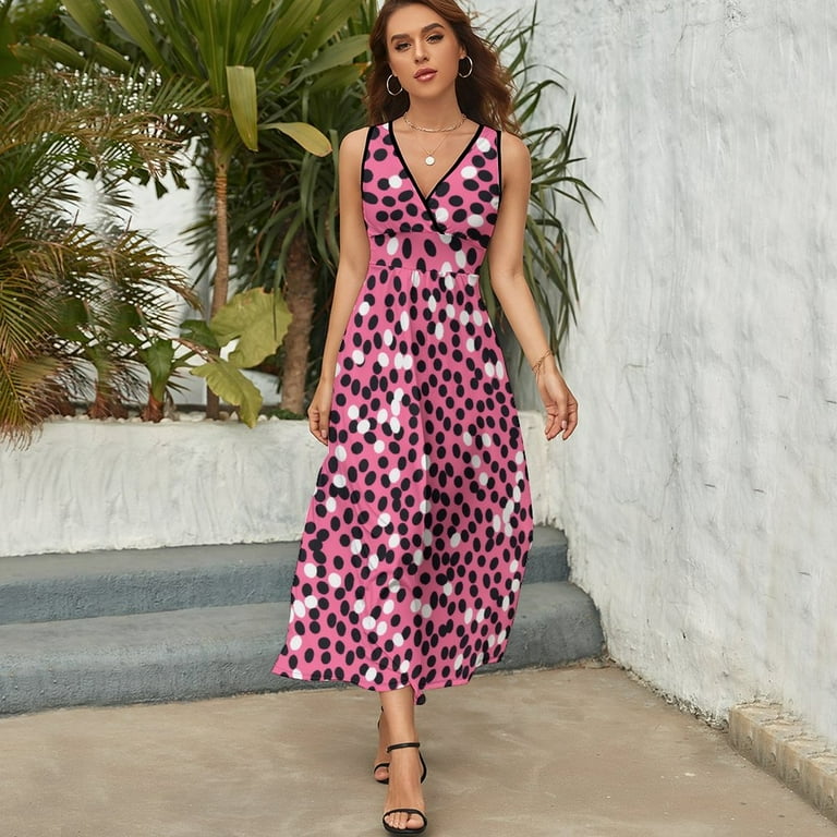 hot pink loose dress Cornelia Hot Pink Strapless Maxi Dress With Oversized Bow – Club L London