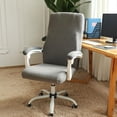 thumbnail image 4 of Funda para silla de oficina FORCHEER, grande, elástica, gris claro, XL, 4 of 7