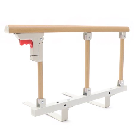 ChicHomey Bed Rail for Safety, Aluminum Alloy Bed Guard, Foldable with One Click, 40cm Height, Protects Children and Elderly from Falling, for Home and Hospital