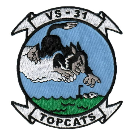 VS-31 Topcats Squadron Patch – Plastic Backing