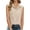 Beige, variant on Women's Linen Plus Size Sleeveless Tops Dressy Casual Summer Button down Shirts Classic Collared Work Blouses Yellow XXXXL