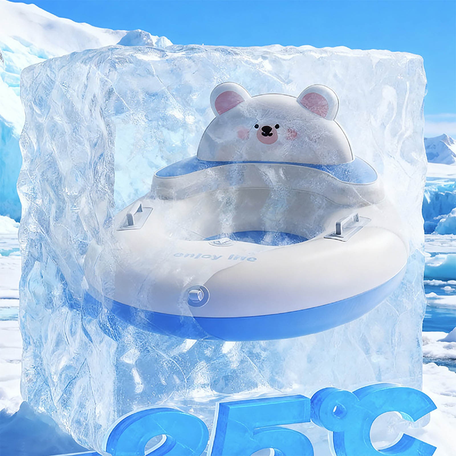 FHBVT Snow Tube Sled Inflatable Winter Riding Toy PVC Heavy Duty Round Snow Tube With Handles Fast Inflation Fun Outdoor Snow Play Hillside Backyard Winter Activity Kids Family Holiday Snow Toy