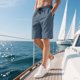 thumbnail image 4 of Ceisia Men's Slim Functional-style Quick-dry Gift Casual Shorts Breathable Contrast Zipper Cargo Pockets Multi-Color, 4 of 8