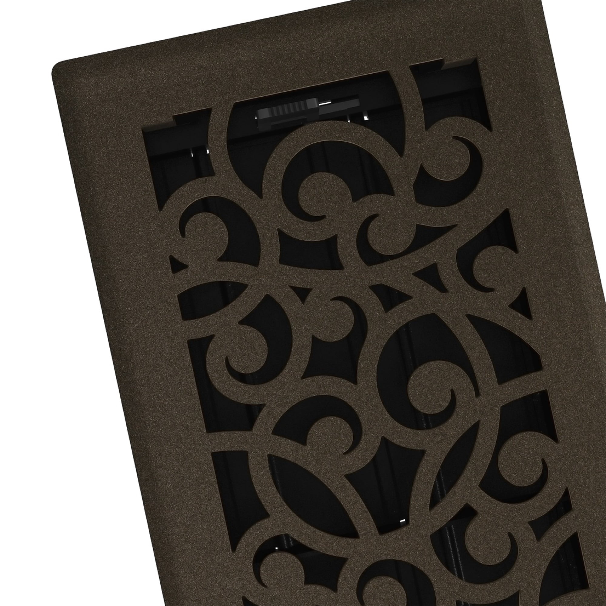 Imperial 4in x 10in Wonderland Style Bronze Age Metal Floor Register - Overall 5 1/4" x 11 1/4" — Residential Use, Standard Application