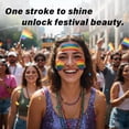 thumbnail image 3 of Rainbow 6-Color Face Paint Stick, Washable Pride Face Body Paint Makeup Marker for Gay Pride Parades, Pride Month, Festivals, Cosplay & Parties(2pcs)Q, 3 of 7