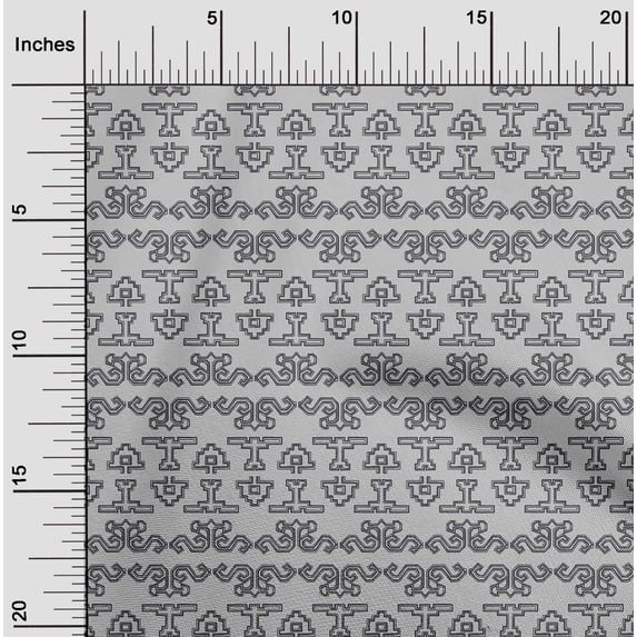 oneOone Cotton Cambric Fabric Geometric Block Print Fabric By The Yard 56 Inch Wide