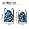 thumbnail image 2 of Kdxio Ice Blue Heart Print Drawstring Backpack Bag,Waterproof Draw String Back Sack, Gym Drawstring Bags Swim Bag For Unisex, 2 of 5
