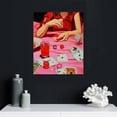thumbnail image 5 of Nawypu Vintage Pink Poker Posters Cute Funny Cocktail Casino Dice Chips Canvas Wall Art Cool Funky Alcohol Drinks Cherry Disco Ball Wall Decor for Dorm Bar Party Kitchen, 5 of 5