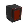 thumbnail image 1 of Caja para baraja de cartas, tarjetero, estuche para cartas coleccionables, estuche protector para cartas, estuche para baraja negro naranja, 1 of 8