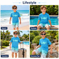 thumbnail image 3 of Big Chill Rash Guard Short Sleeve Swimsuit Set (Boy's), 3 of 7