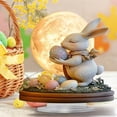 thumbnail image 3 of ddioayh Acrylic Tabletop Display Easter Bunny Flat Decor for Office Bedroom Cafe Holiday Decoration Durable Lightweight Gift Idea, 3 of 6