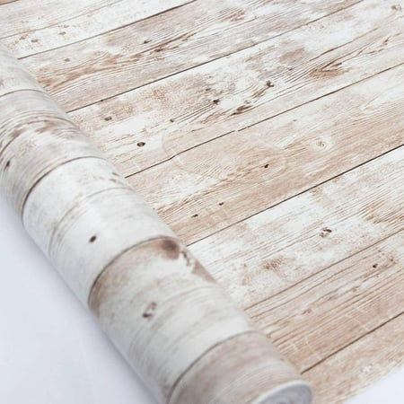 UMIGGEE 22.4" x 196.8" Wood Wallpaper Brown Wood Grain Peel and Stick Wallpaper Wall Covering Contact Paper Panel Film for Home Decoration and Furniture Renovation