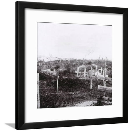 Graves, Massiges, northern France, c1914-c1918 Framed Print Wall Art