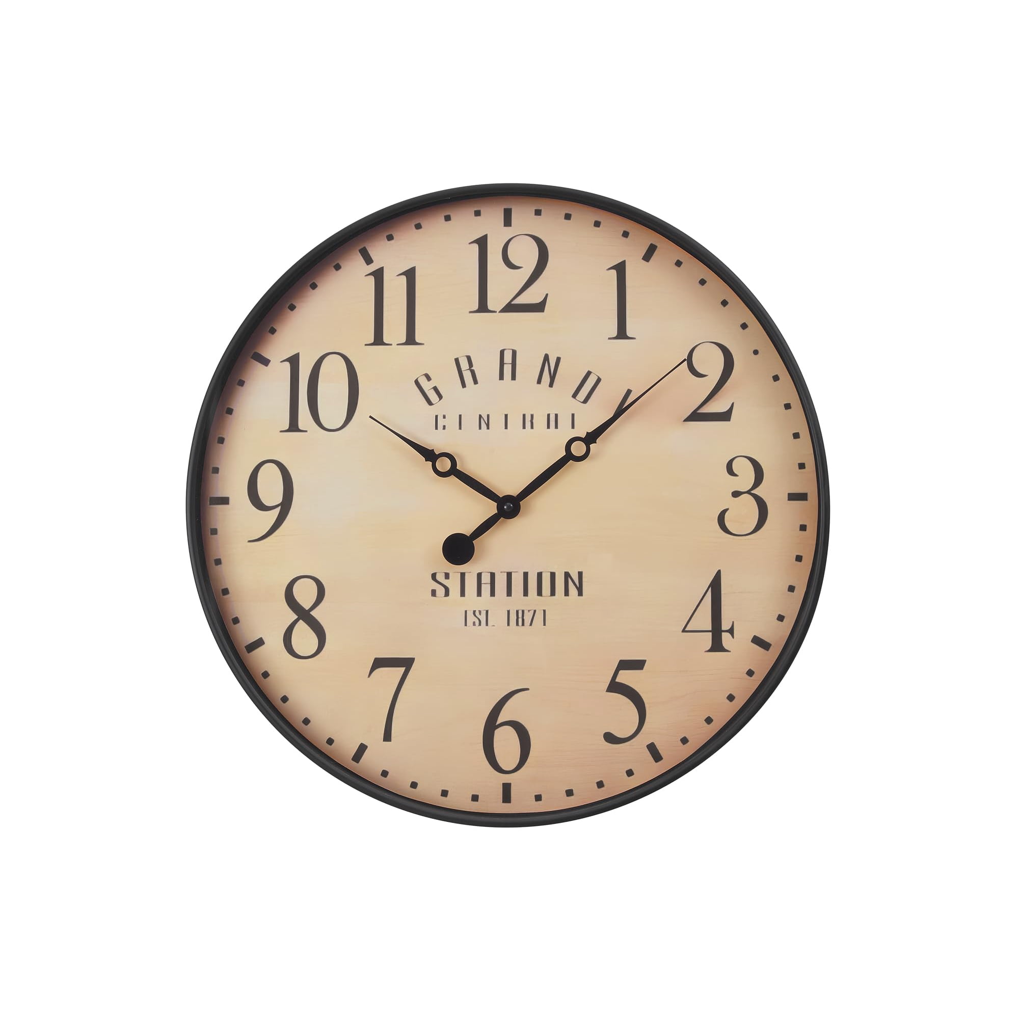 Clocks - 20 Round - Wall Clock - Antique Brown - Transitional