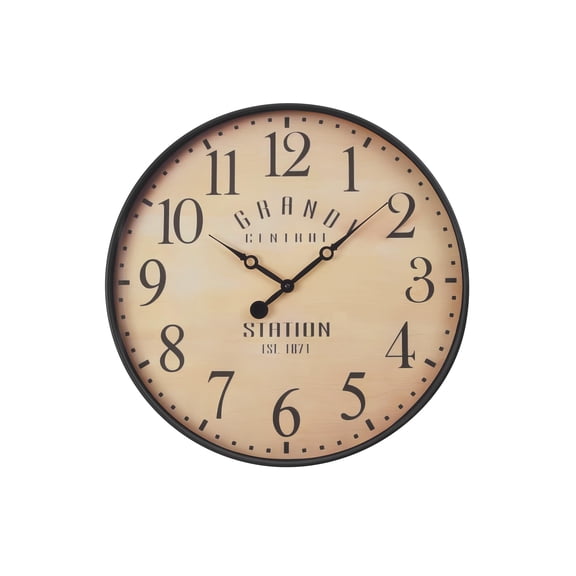 Clocks - 20" Round - Wall Clock - Antique Brown - Transitional