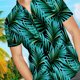 thumbnail image 3 of Camisa hawaiana para hombre con botones y manga corta informal, camisas florales tropicales para vacaciones en la playa, 3 of 5