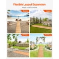 thumbnail image 6 of VEVOR Wooden Garden Pathway, 12 ft L x 22 in W, Non-Slip Straight Garden Walkway, Roll Out Cedar Outdoor Walkway Path with Wire Rope Connection, Decorative Garden Paver for Backyard Wedding Party, 6 of 9