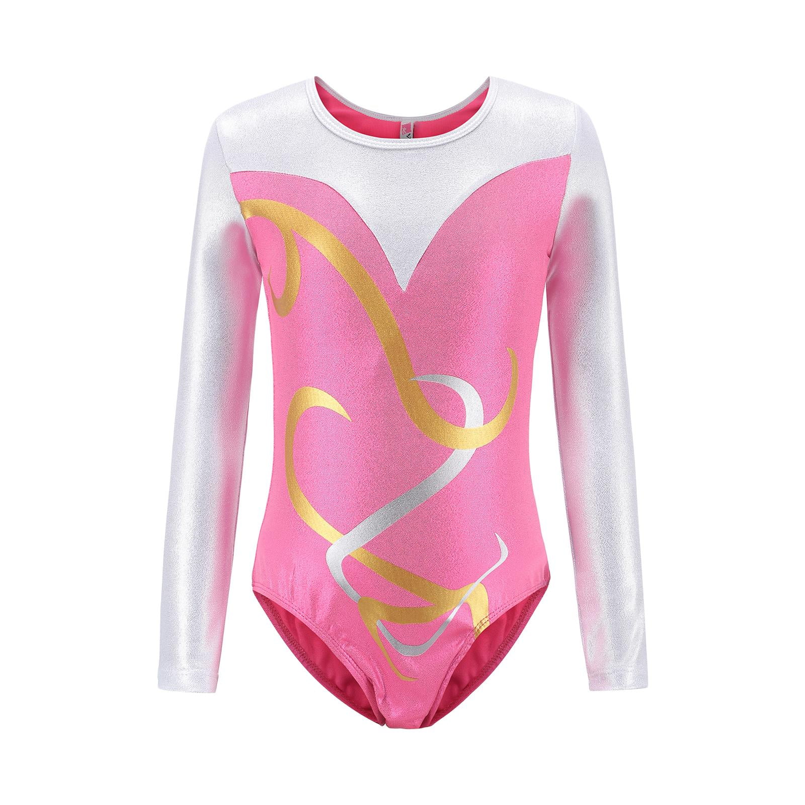 Maillot de Gymnastique Fille a Manches Longues Filles Costume de Ballet Mousseux Dancewear 6 Walmart