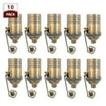 thumbnail image 4 of Royal Designs, Inc. Pull Chain Lamp Socket for Incandescent LED Bulbs, Antique Brass, Set of 10, 4 of 7
