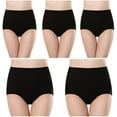 thumbnail image 2 of Posijego Womens Cotton Underwear High Waist Breathable Stretch Soft Briefs Full Coverage Seamless Panties 5 Pack, 2 of 5