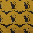 thumbnail image 2 of Simply Daisy 20" x 20" Cats and Bats Indoor/Outdoor Polyester Throw Pillow, Autumn Gold, 2 of 3
