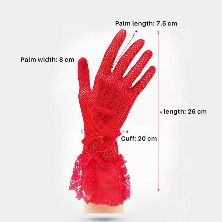 Lace Fishnet Gloves Elegant Short Courtesy Summer Gloves Wrist